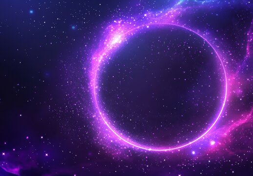 Ethereal Cosmic Background with Purple Nebula, Starry Night Sky, and Vibrant Galaxy Elements for Dreams, Space Exploration, and Imagination Themes