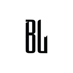 BL monogram logo design letter text name symbol monochrome logotype alphabet character simple logo