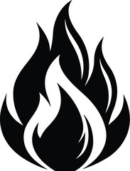 Fire icon vector , Fire flame icons, fire silhouette vector illustration 