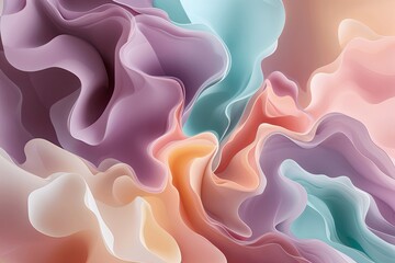 Obraz premium Stunning Pastel Gradient Blending Mauve Peach and Aquamarine in Elegant Abstract Art Design