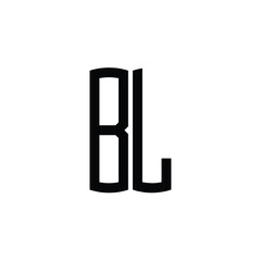 BL monogram logo design letter text name symbol monochrome logotype alphabet character simple logo