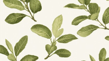 Beautiful Botanical Leaf Pattern Design