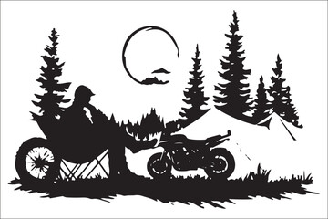 Obraz premium Outdoor Adventure Camp Elements – Flat Vector Illustration Pack