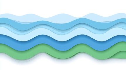 Abstract Paper Waves Background