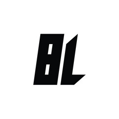 BL monogram logo design letter text name symbol monochrome logotype alphabet character simple logo