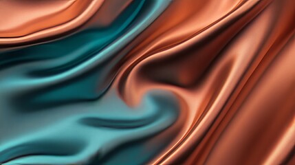 Obraz premium Warm copper and electric cyan gradient, rich and luxurious with seamless cloud blending