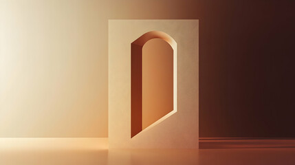 Numeric minimalist design with neutral backdrop