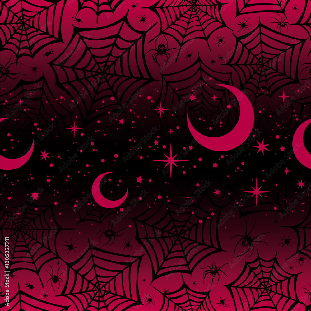 Canvas Prints stripes of web and stars on gradient background. seamless pattern
