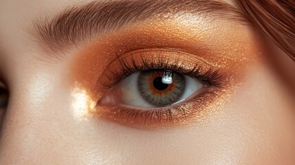 Obraz premium Warm copper and pale amber gradient, glowing and luxurious with subtle glossy transitions