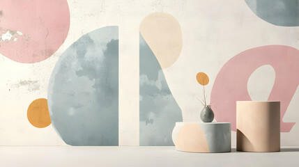 Numeric minimalist design with neutral backdrop