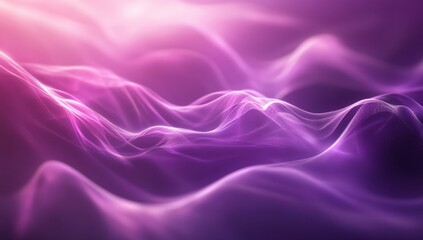 Fototapeta premium Ethereal Purple Waves of Light Creating a Mystical and Dreamy Background for Abstract Art or Meditation Themes in a Calm Atmosphere