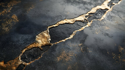 Luxury surface design with mineral and metal accents