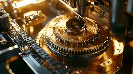 Macro view of precision machinery components highlighting advanced manufacturing technology