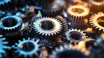 Macro view of precision machinery components highlighting advanced manufacturing technology