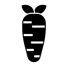 healthy carrots glyph icon
