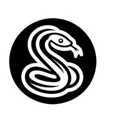 Fototapeta premium snake tattoo vector Silhouette Snake Logo in S Shape Minimalist Vector