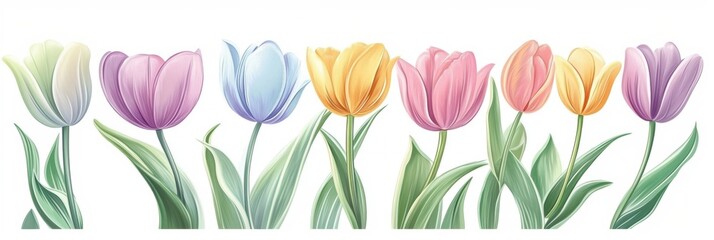 Obraz premium Beautiful tulip flower in Spring.