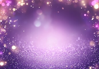 Obraz premium Glittering Background with Bokeh Effect in Shades of Purple for Celebrations, Events, and Artistic Designs
