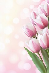 Naklejka premium Beautiful background template made of Spring flowers.