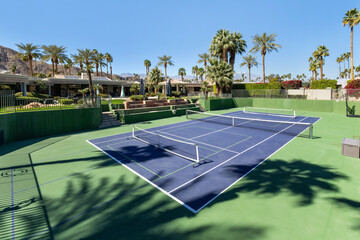 Tennis and pickleball court at large luxury estate