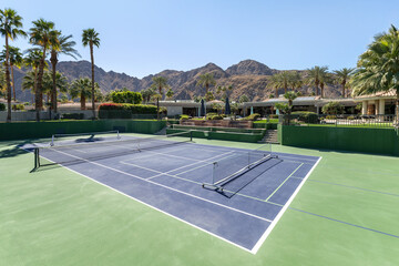 Tennis and pickleball court at large luxury estate