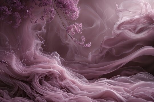 Serene Mauve Environment with Dreamy Flow and Tranquil Vibes