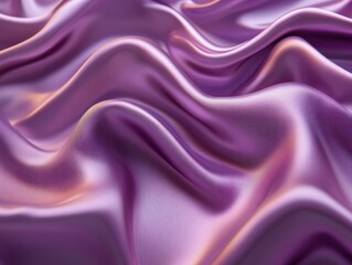 Obraz premium Luxurious Purple Satin Fabric Texture with Soft Waves and Shimmering Highlights for Elegant Backgrounds and Fashion Designs