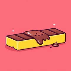 Cute Chocolate Bar on Pink