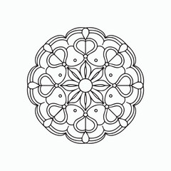 Easy Floral Mandala Coloring Page for Mindfulness & Relaxation
