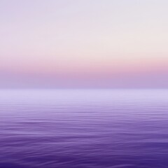 Serene and Tranquil Ocean Landscape with Soft Purple and Pink Tones at Dusk Reflecting Calm Waters for Peaceful Scenery Lovers and Nature Enthusiasts