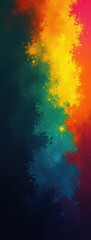 Fototapeta premium Vibrant Rainbow Gradient Grain Texture Colorful Background. Perfect for cheerful website designs, creative project backdrops, vibrant presentations