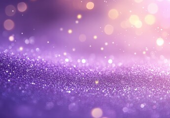 Shimmering Purple Background with Bokeh Effect and Sparkling Glitter for Creative Projects and Design Inspiration