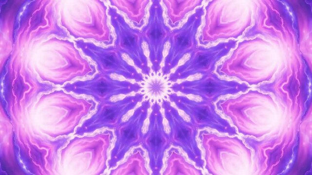 purple light flower mandala kaleidoscope background