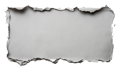 Obraz premium Torn paper sheet on transparent background with rough edges, minimalist art concept