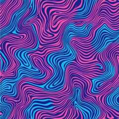 Obraz premium Vibrant abstract lines in blue and pink colors