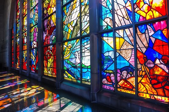 stained glass window in church