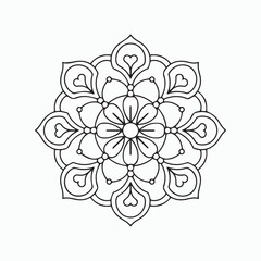 Relaxation traditional ornamental mandala for Coloring book page