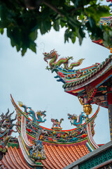Majestic Lungshan Temple Illuminated at Night in Taipei, Taiwan