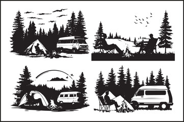 Camping Icon Set  Vector Adventure Pack