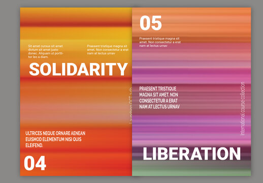 Flyer A4 With Fluid Motion Blur Gradient Colorfull Background