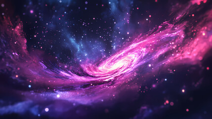 Obraz premium Transcendent meditation scene chakra energy spirals and cosmic consciousness expansion. Cosmic - Galaxy. Illustration