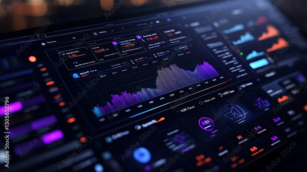 Poster AI-driven investment dashboard image featuring a holographic character design.