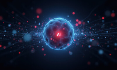 AI Sphere: Futuristic Technology Background - Artificial Intelligence