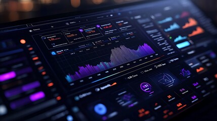 Obraz premium AI-driven investment dashboard image featuring a holographic character design.