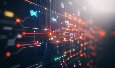 AI-powered microgrid control center concept image featuring a futuristic design and advanced technology.