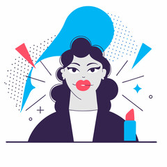 Women day Illustration with white background