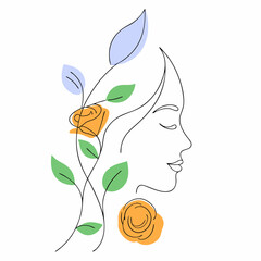 Women day Illustration with white background