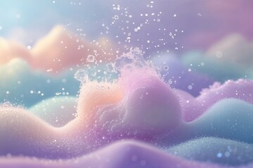 Fototapeta premium Calming Pastel Gradient Blend with Serene Effervescent Colors
