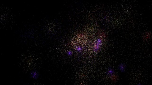 Fireworks display create a beautiful abstract colorful background