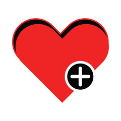 Add to Favorite Heart Icon  Isolated Heart Symbol on White Background